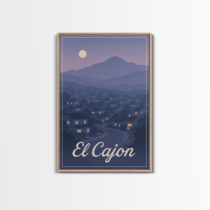 El Cajon Travel Poster, Canvas Print, Classic Travel Poster Art, El Cajon Wall Art, Gift For Travelers, Travel Wall Decor, Travel Art Print
