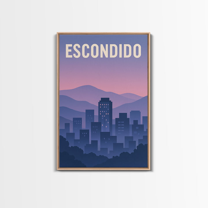 Escondido California Travel Poster, Canvas Print, Vintage Travel Poster Art, Escondido Wall Art, Travel Poster Art, Gift For Travelers