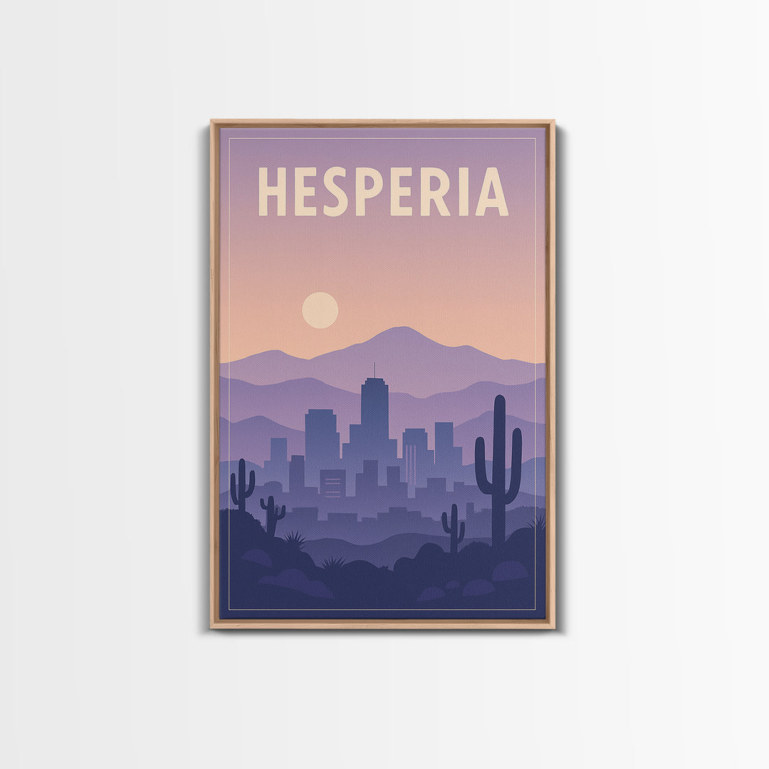 Hesperia California Travel Poster, Canvas Print, Classic Travel Poster Art, Hesperia Travel Art, City Travel Prints, Vintage Travel Art