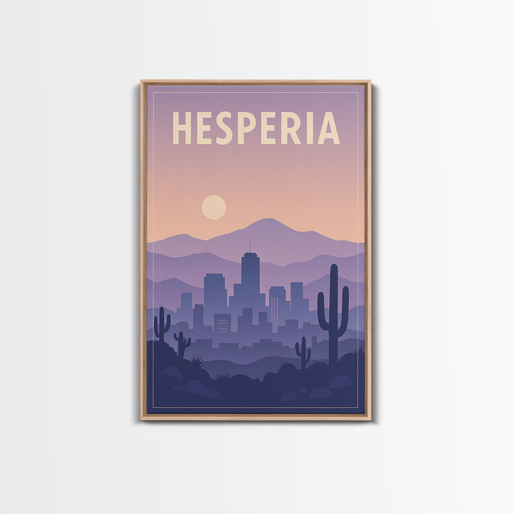 Hesperia California Travel Poster, Canvas Print, Classic Travel Poster Art, Hesperia Travel Art, City Travel Prints, Vintage Travel Art