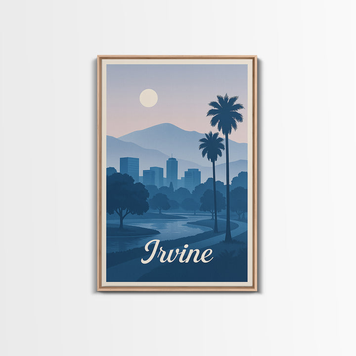 Irvine Travel Poster, Canvas Print, Mid Century City Wall Art, Irvine Travel Art, Vintage City Poster, Mid Century Wall Art, Travel Print