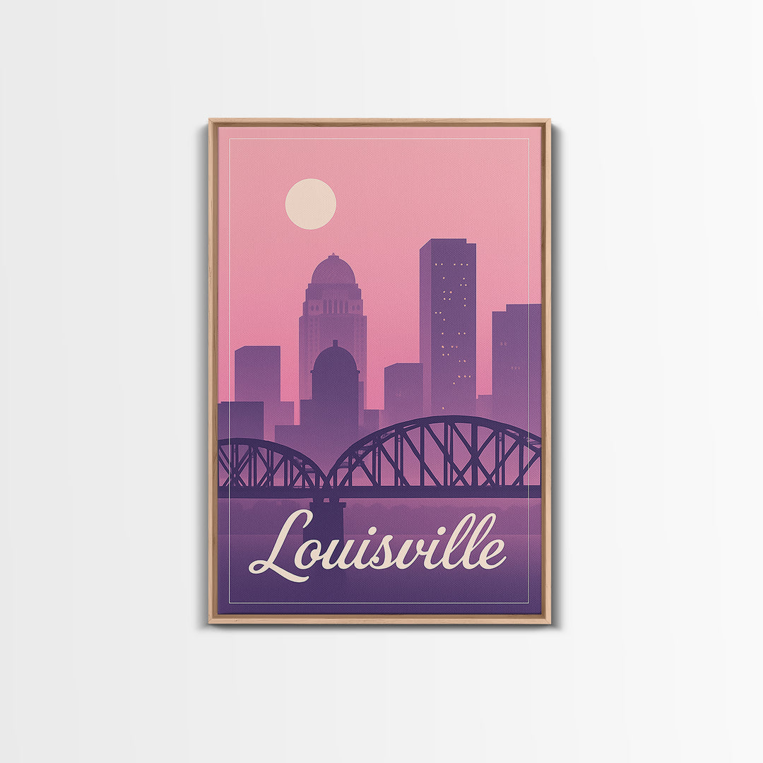Lewisville Travel Poster, Framed Canvas Print, Classic Travel Poster Art, Lewisville Art Print, Vintage City Poster, Vintage City Art