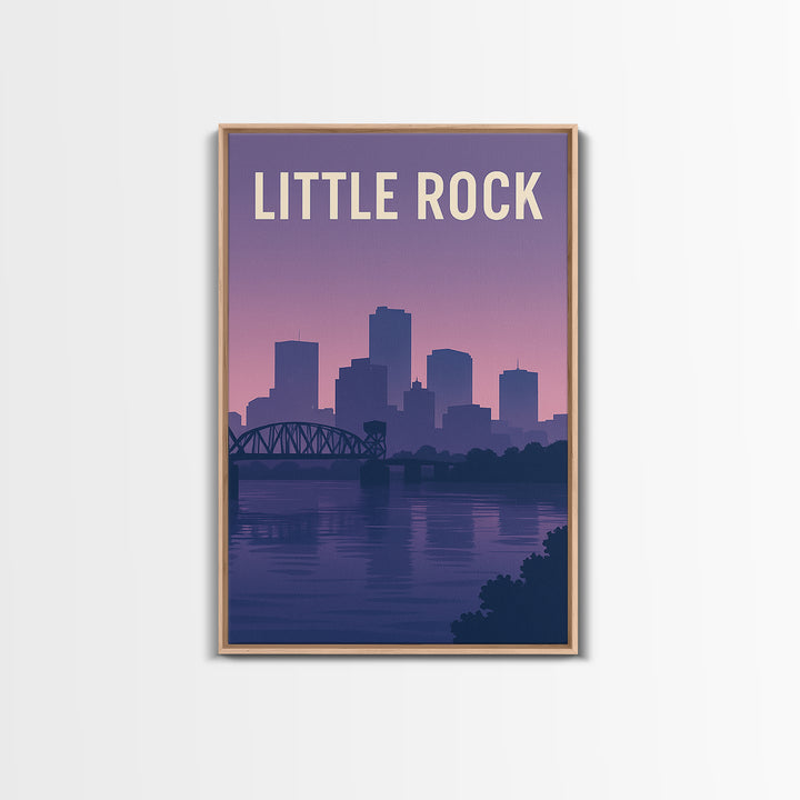 Little Rock Travel Poster, Canvas Print, Vintage Travel Poster Art, Little Rock Poster Print, City Travel Prints, Travel Poster Art