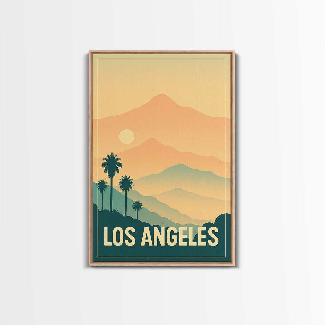 Los Angeles Travel Poster, Canvas Print, Classic Travel Poster Art, Los Angeles Art Print, Travel Art Print, Travel Wall Art, Home Decor