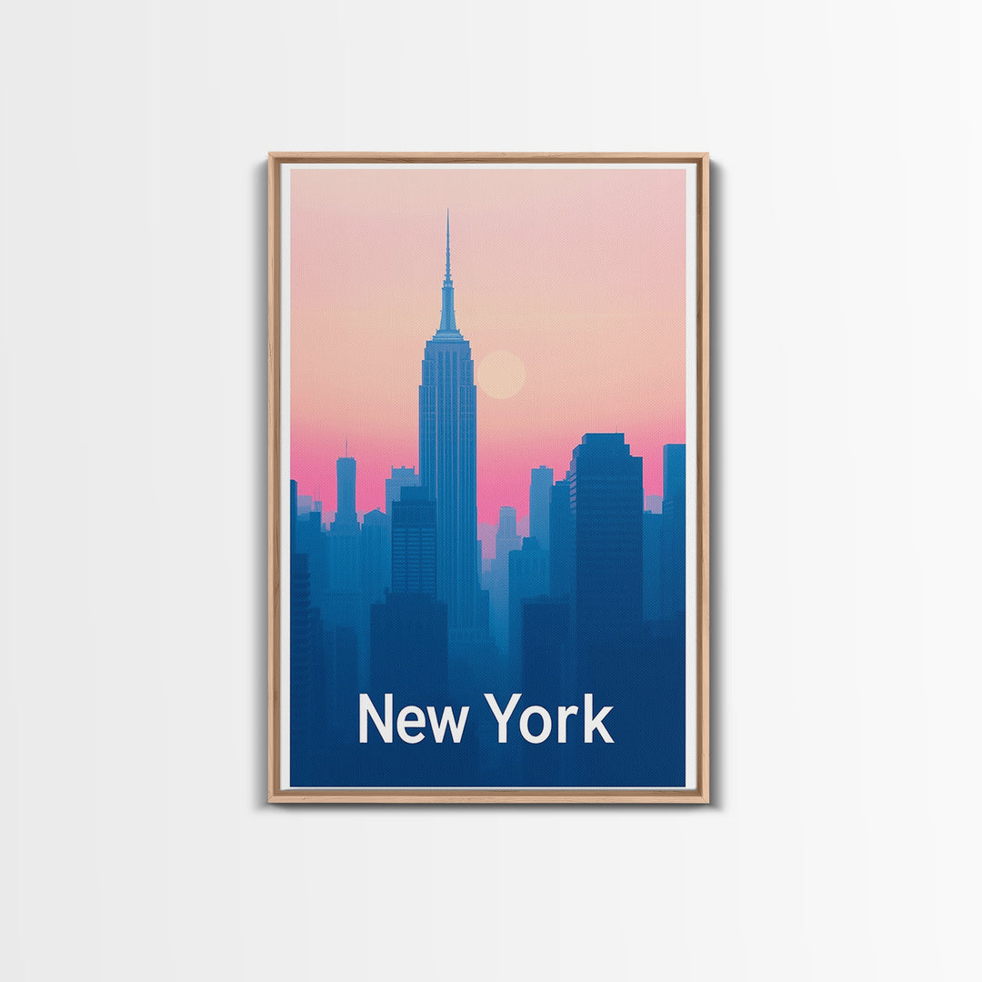 New York Travel Poster, Canvas Print, Classic Travel Poster Art, New York Travel Art, Modern Wall Decor, Fine Art Print, Retro Travel Print