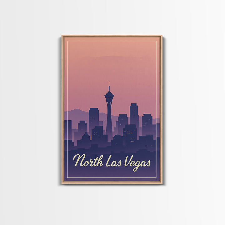 North Las Vegas Travel Poster, Canvas Print, Classic Travel Poster Art, North Las Vegas Art Print, Vintage City Poster, Travel Art Print