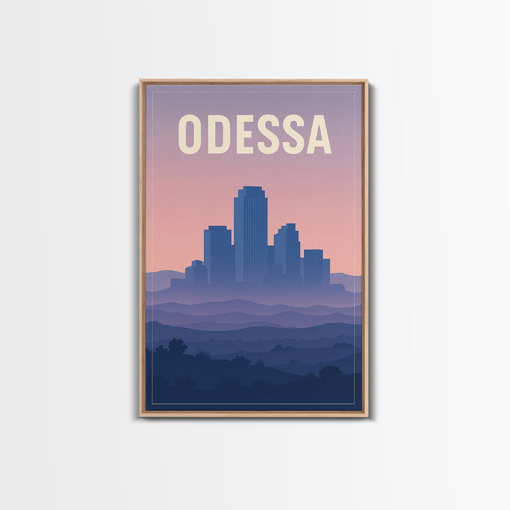 Odessa Travel Poster, Framed Canvas Print, Classic Travel Poster Art, Odessa City Art, Travel Poster Set, Vintage City Poster, Wall Art