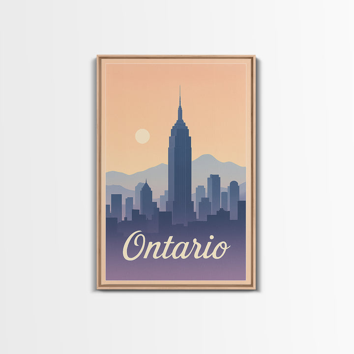 Ontario Travel Poster, Framed Canvas Print, Classic Travel Poster Art, Ontario Wall Art, Vintage City Poster, Gift For Travelers