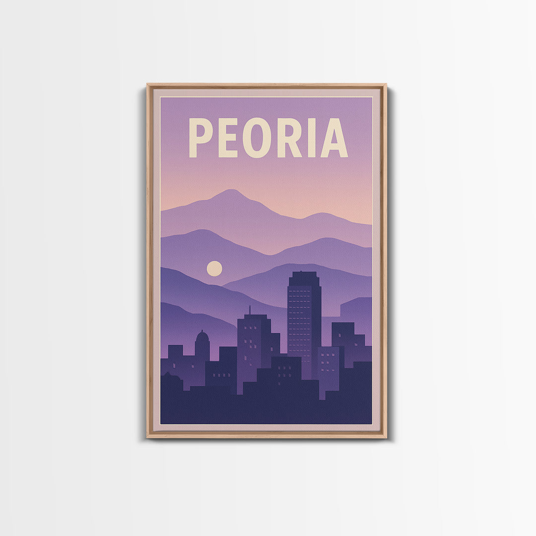 Peoria Arizona Travel Poster, Canvas Print, Vintage Travel Poster Art, Peoria Poster Print, Travel Art Print, Wall Art, Poster Art