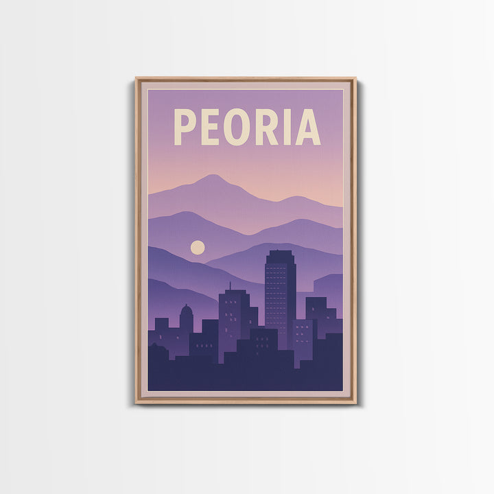 Peoria Arizona Travel Poster, Canvas Print, Vintage Travel Poster Art, Peoria Poster Print, Travel Art Print, Wall Art, Poster Art