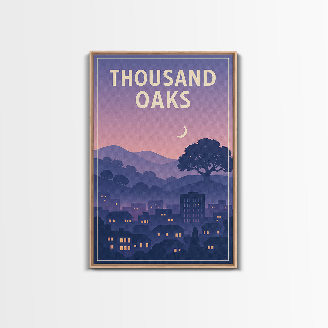 Thousand Oaks California Travel Poster, Canvas Print, Classic Poster Art, Thousand Oaks Wall Art, Gift For Travelers, Travel Poster Set