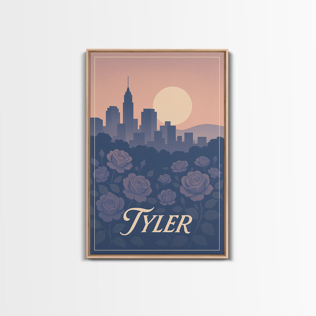 Tyler Travel Poster, Canvas Print, Vintage Travel Poster Art, Tyler Art Print, Gift For Travelers, Retro Travel Print, Travel Poster Set