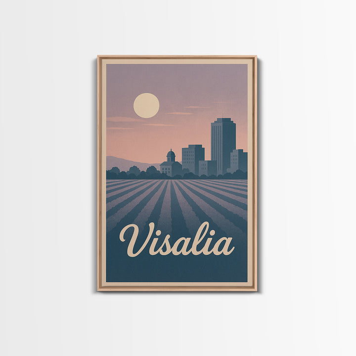 Visalia Travel Poster, Canvas Print, Classic Travel Poster Art, Visalia Art Print, Living Room Wall Art, Home Office Decor, Landscape Art