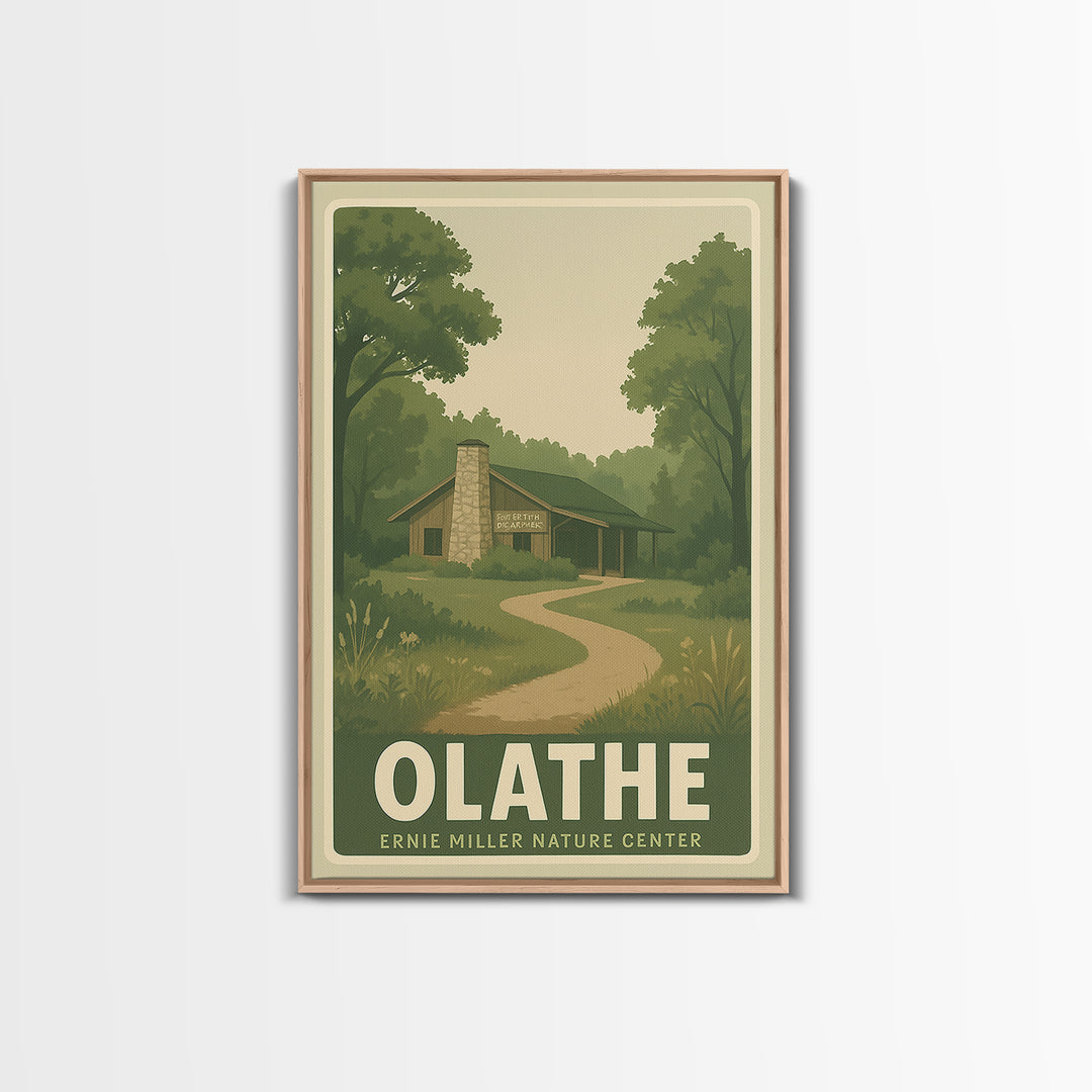 Olathe Kansas Travel Poster, Canvas Print, Old School Travel Poster, Olathe Art Print, City Illustration, Wall Art, Vintage Travel Art