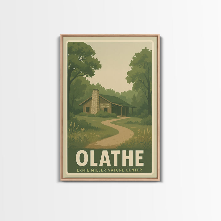 Olathe Kansas Travel Poster, Canvas Print, Old School Travel Poster, Olathe Art Print, City Illustration, Wall Art, Vintage Travel Art