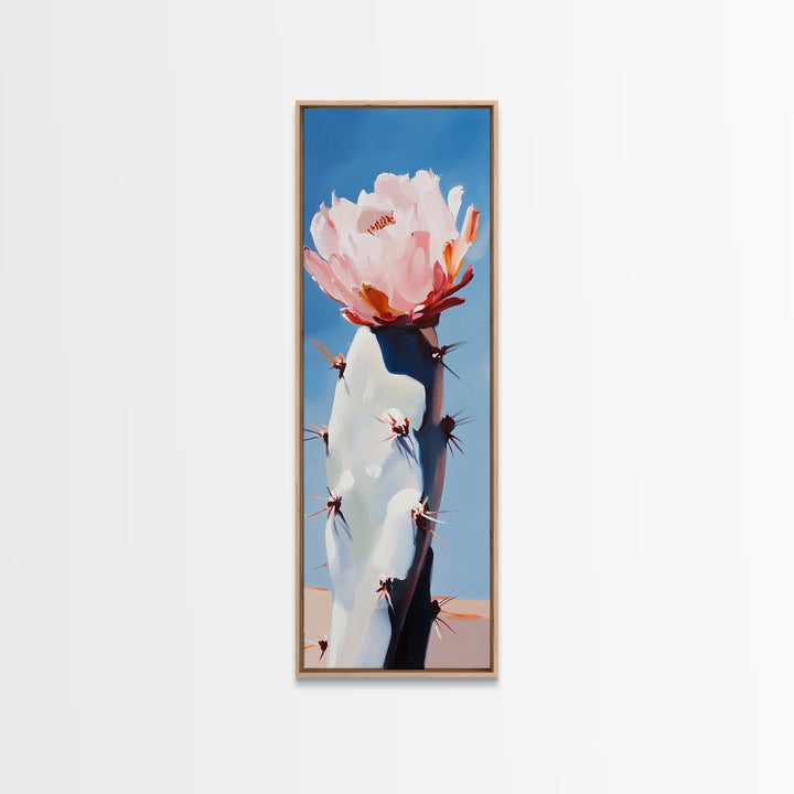 Desert Cactus Framed Canvas Print southwest wall art agave painting moody art gift idea her rustic decor