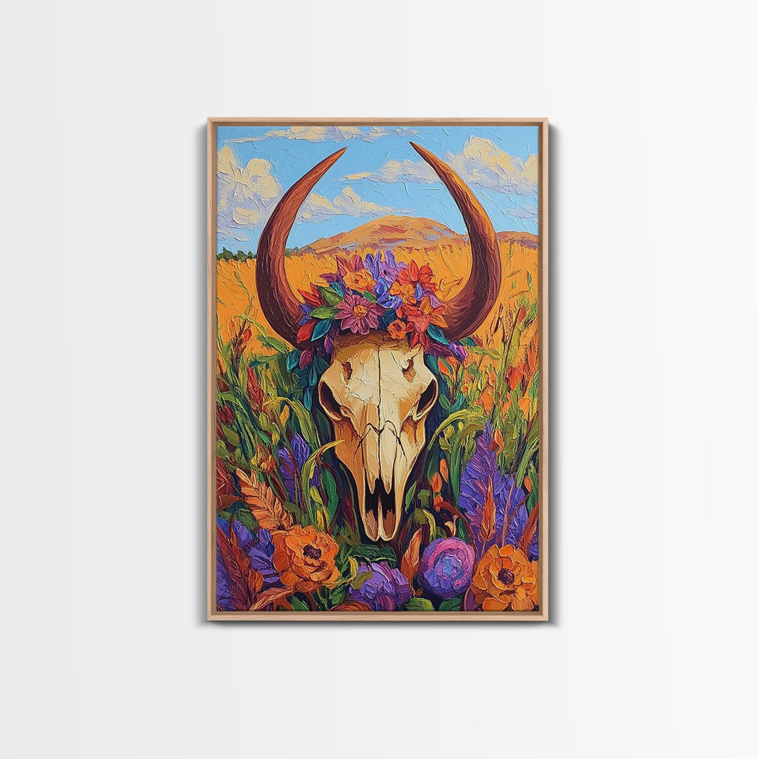 Western Carriage Art, Bold Color Painting, Southwest Wall Art, Framed Canvas Print, Rustic Decor, Moody Art, Extra Wide Art, Farmhouse Aesthetic, Gift Idea