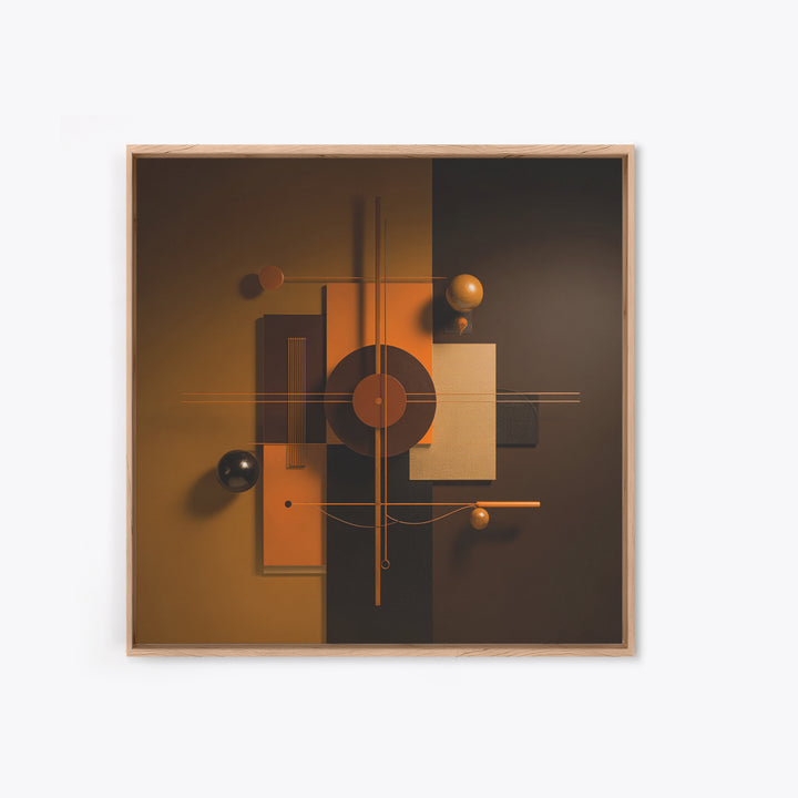 Conductor Baton and Sheet Shapes Without Text Framed Canvas Print, Recording Studio Art, Music Decor, Studio Decor, Analog, RSA-1x1-42
