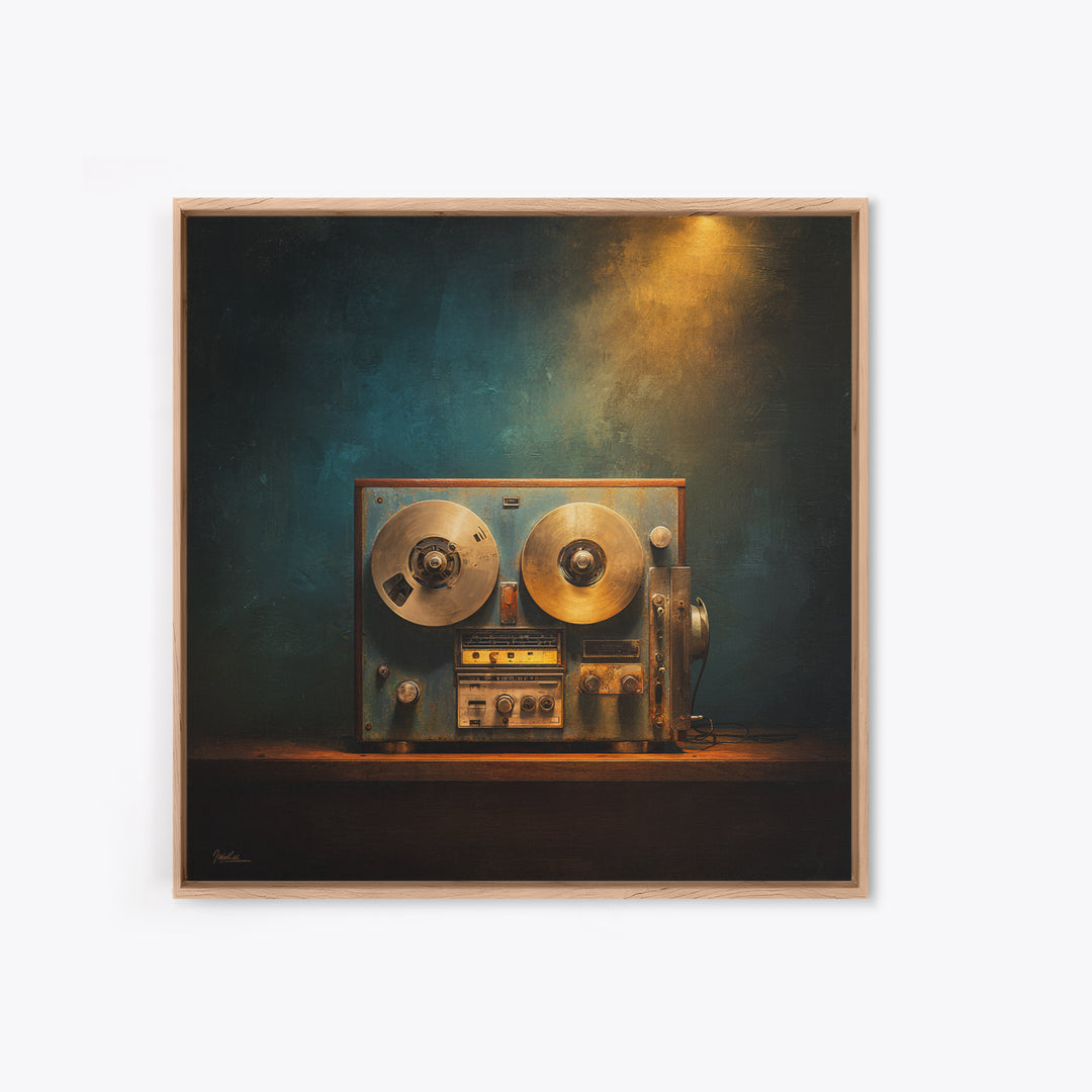 Reel to Reel Tape Machine Canvas Print, Recording Studio Art, Youtube Studio Decor, Studio Decor, Analog, Neutral Decor, RSA-1x1-50