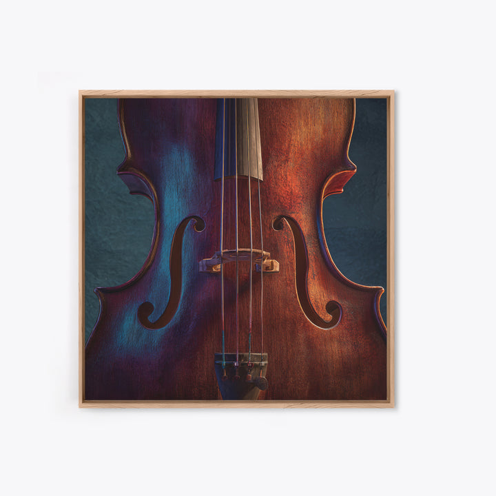 Cello Curve Closeup Framed Canvas Print, Recording Studio Art, Headphones Poster, Studio Decor, Analog, Fine Art Print, RSA-1x1-68
