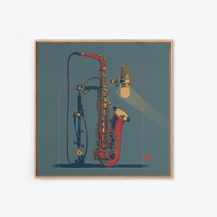 Microphone Cable Forming Elegant Line Art Canvas Print, Recording Studio Art, Studio Wall Art, Studio Decor, Abstract Art, RSA-1x1-69