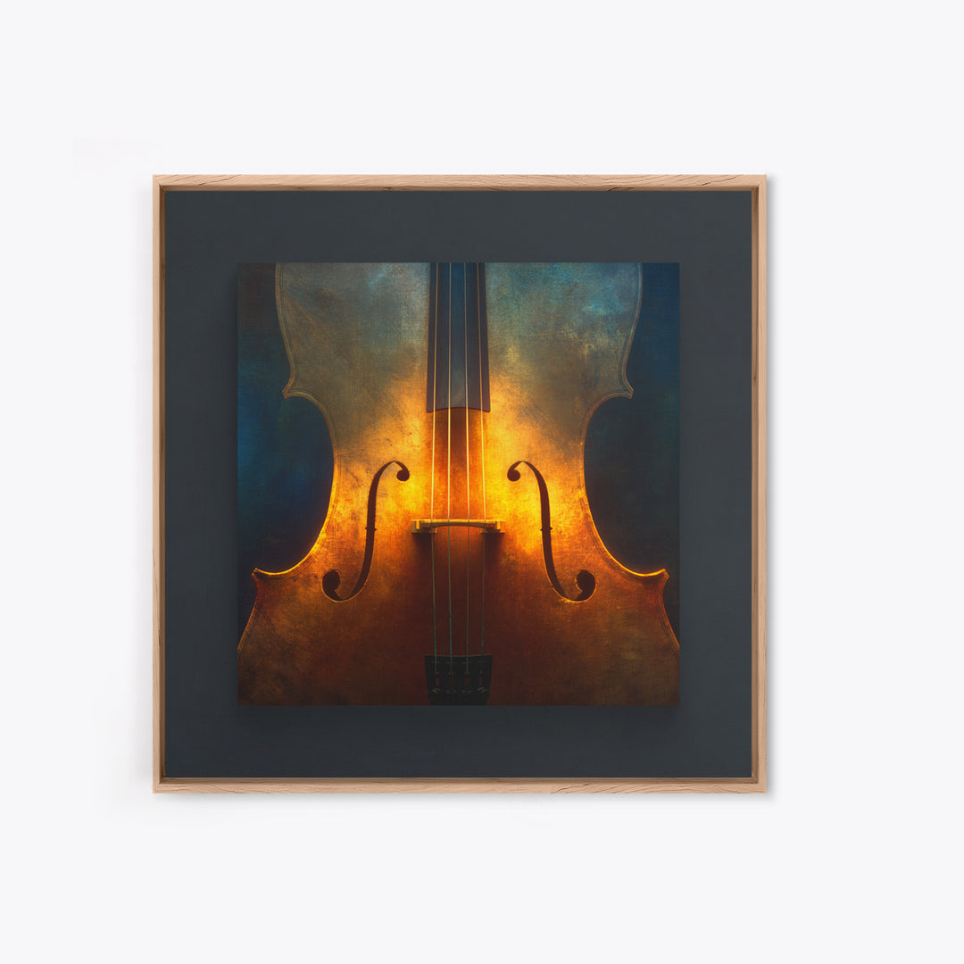 Cello Curve Closeup Canvas Print, Recording Studio Art, Music Room Decor, Studio Decor, Fine Art, Analog, Textured Painting, RSA-1x1-92