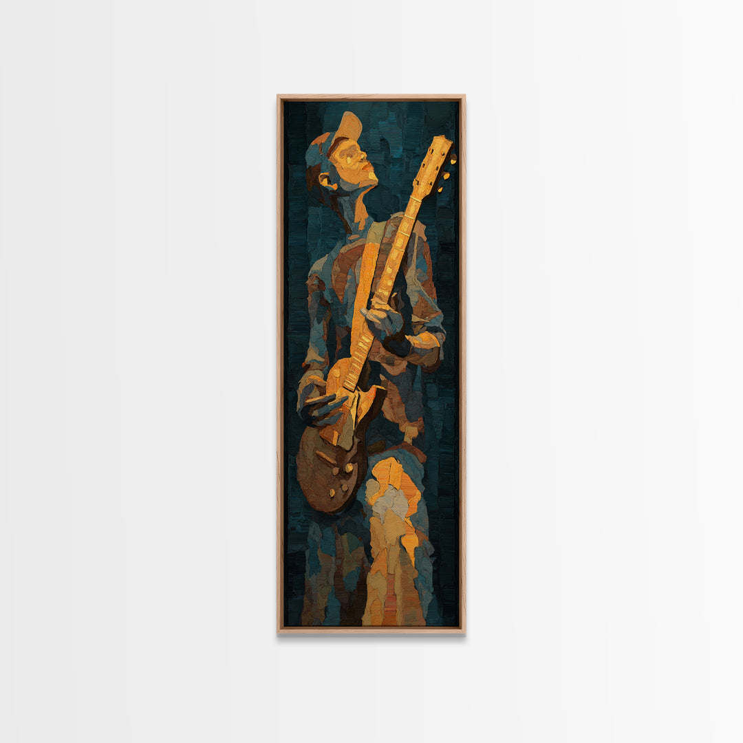 Sound Booth Foam Pattern Transformed into Design Framed Canvas Print, Recording Studio Art, Modern Decor, Studio Decor, Analog, RSA-1x3-36