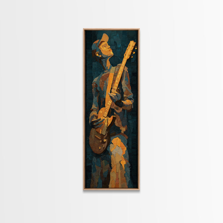 Sound Booth Foam Pattern Transformed into Design Framed Canvas Print, Recording Studio Art, Modern Decor, Studio Decor, Analog, RSA-1x3-36