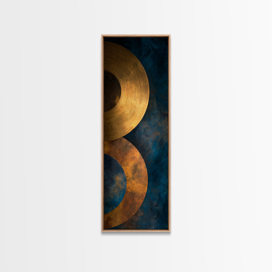 Vinyl Groove Closeup as Circular Abstract Canvas Print, Recording Studio Art, Downloadable Print, Studio Decor, Analog, RSA-1x3-50