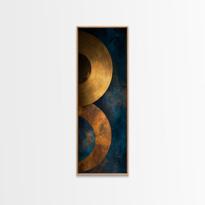 Vinyl Groove Closeup as Circular Abstract Canvas Print, Recording Studio Art, Downloadable Print, Studio Decor, Analog, RSA-1x3-50