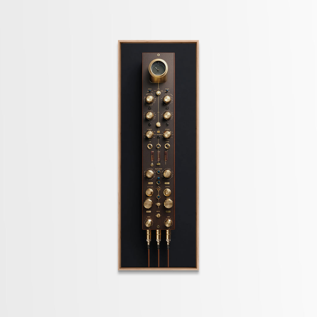 Analog Synthesizer Knobs and Cables Canvas Print, Recording Studio Art, Youtube Studio Decor, Studio Decor, Oil Painting, RSA-1x3-97