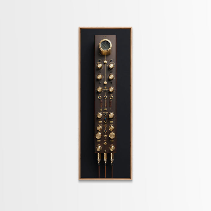 Analog Synthesizer Knobs and Cables Canvas Print, Recording Studio Art, Youtube Studio Decor, Studio Decor, Oil Painting, RSA-1x3-97