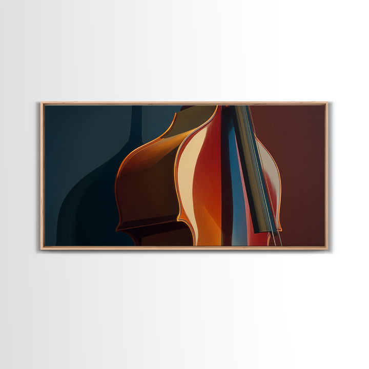 Cello Curve Closeup Framed Canvas Print, Recording Studio Art, Digital Download Art, Studio Decor, Analog, Downloadable Print, RSA-2x1-88