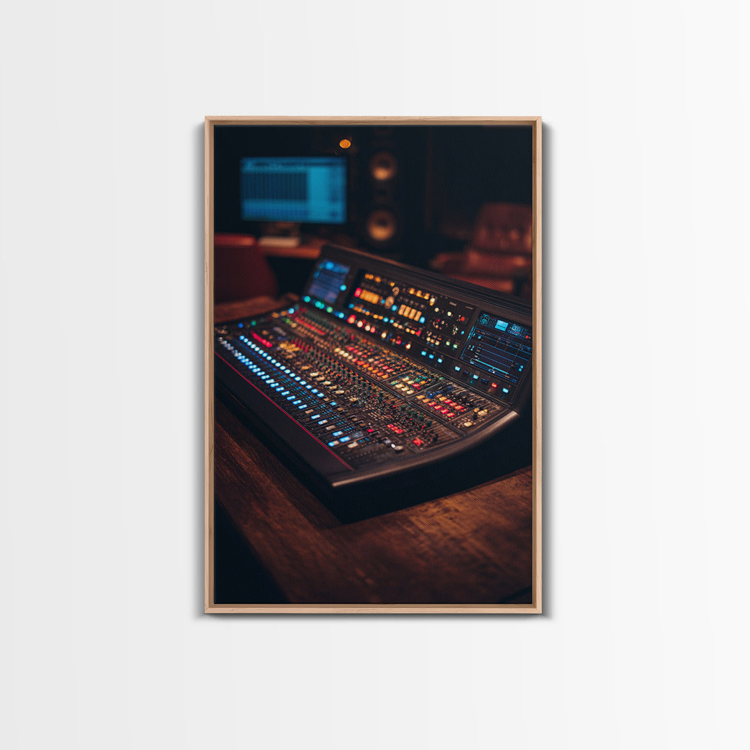 Mixing Console Faders Canvas Print, Recording Studio Art, Wall Art, Studio Decor, Abstract Art, Analog, Music Posters, RSA-2x3-62