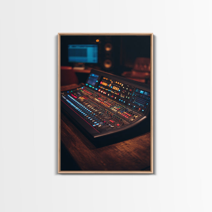 Mixing Console Faders Canvas Print, Recording Studio Art, Wall Art, Studio Decor, Abstract Art, Analog, Music Posters, RSA-2x3-62