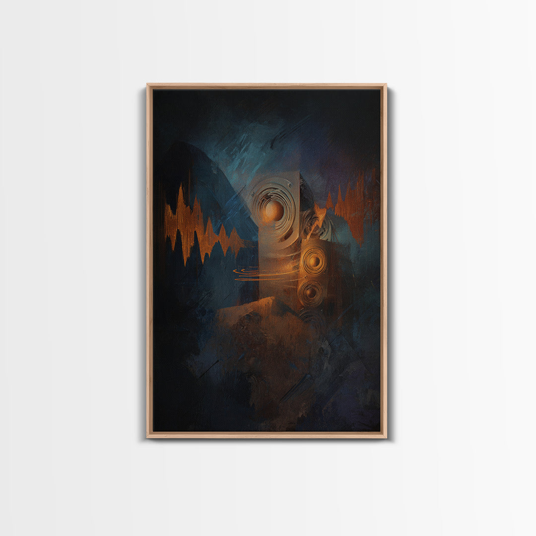 Album Cover Abstract Without Readable Text Canvas Print, Recording Studio Art, Minimalist Decor, Studio Decor, Analog, RSA-2x3-78