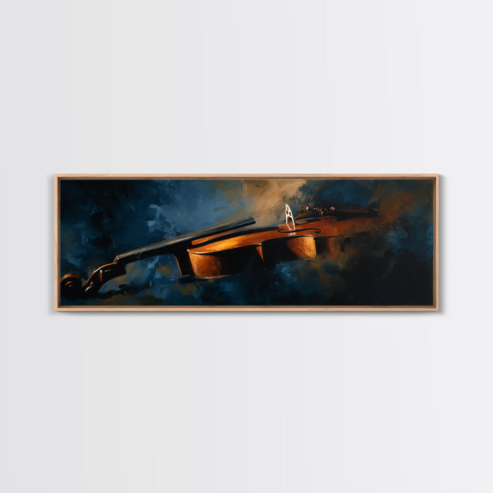 Cello Curve Closeup Canvas Print, Recording Studio Art, Guitar Wall Art, Studio Decor, Fine Art, Analog, Textured Painting, RSA-3x1-36