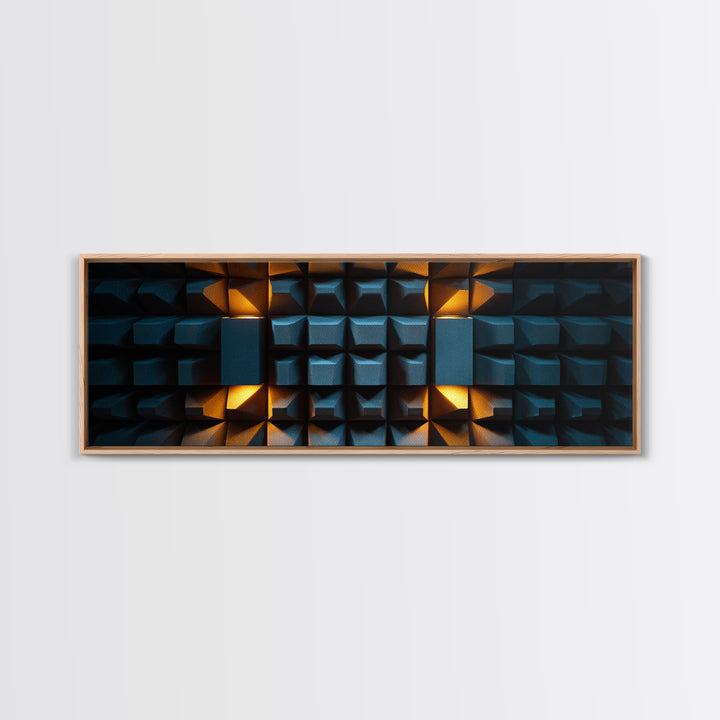 Sound Booth Foam Pattern Transformed into Design Canvas Print, Recording Studio Art, Music Print, Studio Decor, Analog, RSA-3x1-40