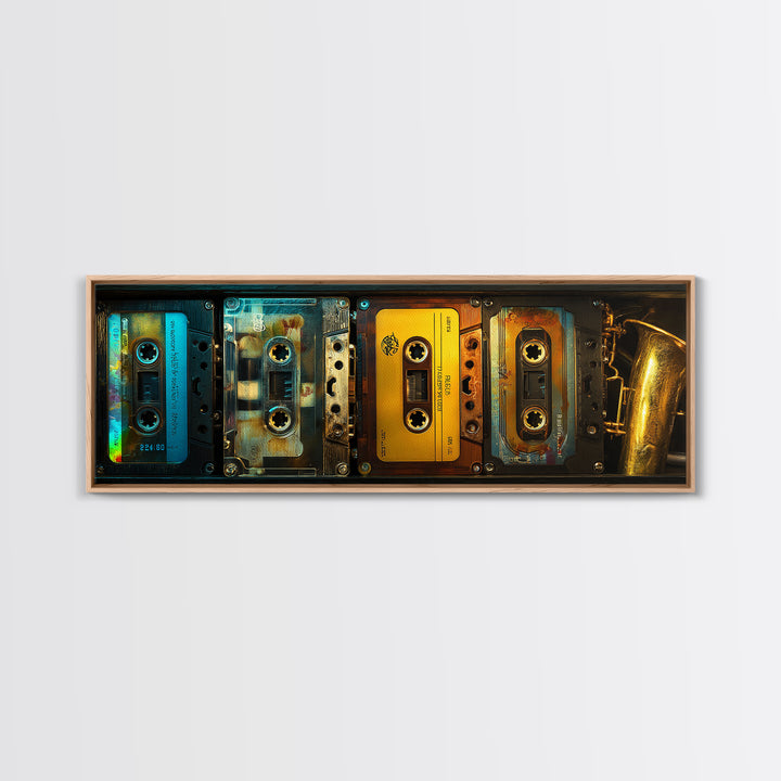 Retro Cassette Tape Canvas Print, Recording Studio Art, Modern Wall Art, Studio Decor, Fine Art, Analog, Music Decor, RSA-3x1-75
