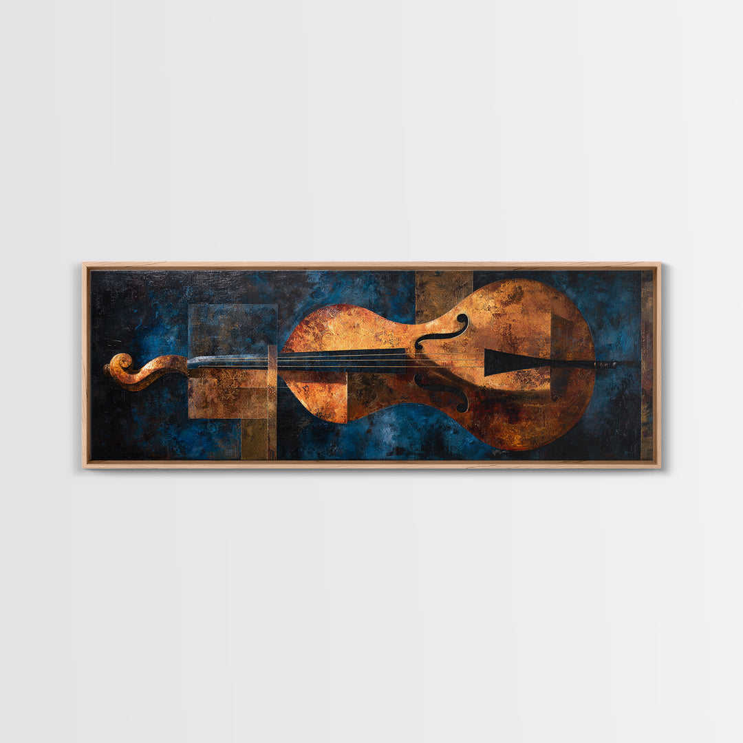 Cello Curve Closeup Framed Canvas Print, Recording Studio Art, Wall Decor, Studio Decor, Fine Art, Analog, Music Art, RSA-3x1-84