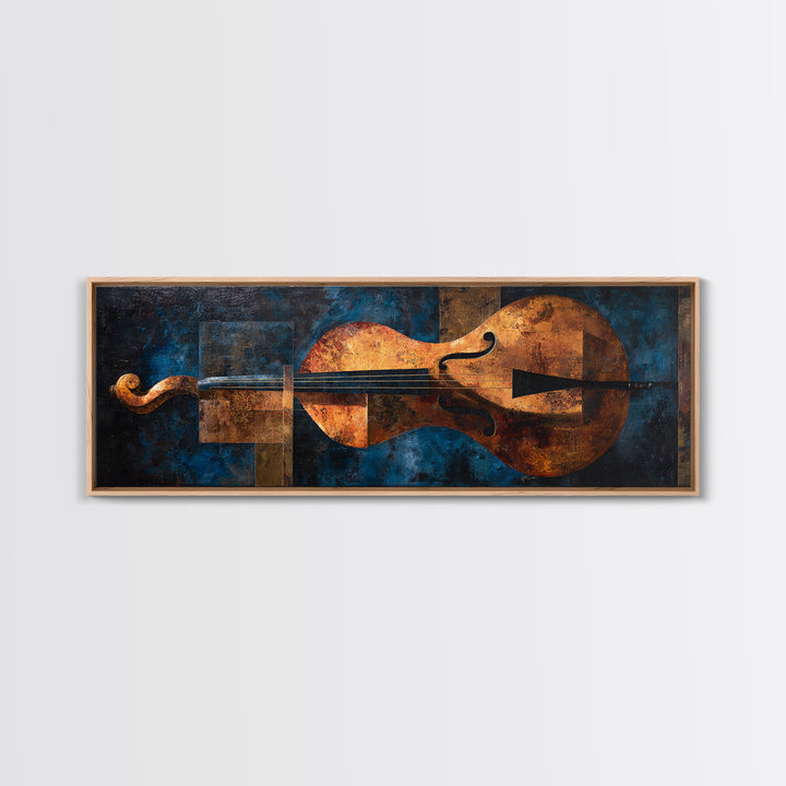 Cello Curve Closeup Framed Canvas Print, Recording Studio Art, Wall Decor, Studio Decor, Fine Art, Analog, Music Art, RSA-3x1-84