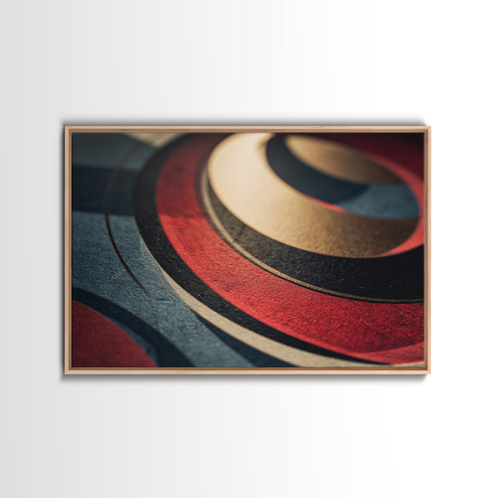 Vinyl Groove Closeup as Circular Abstract Canvas Print, Recording Studio Art, Dtf Prints, Studio Decor, Abstract Art, Analog, RSA-3x2-42