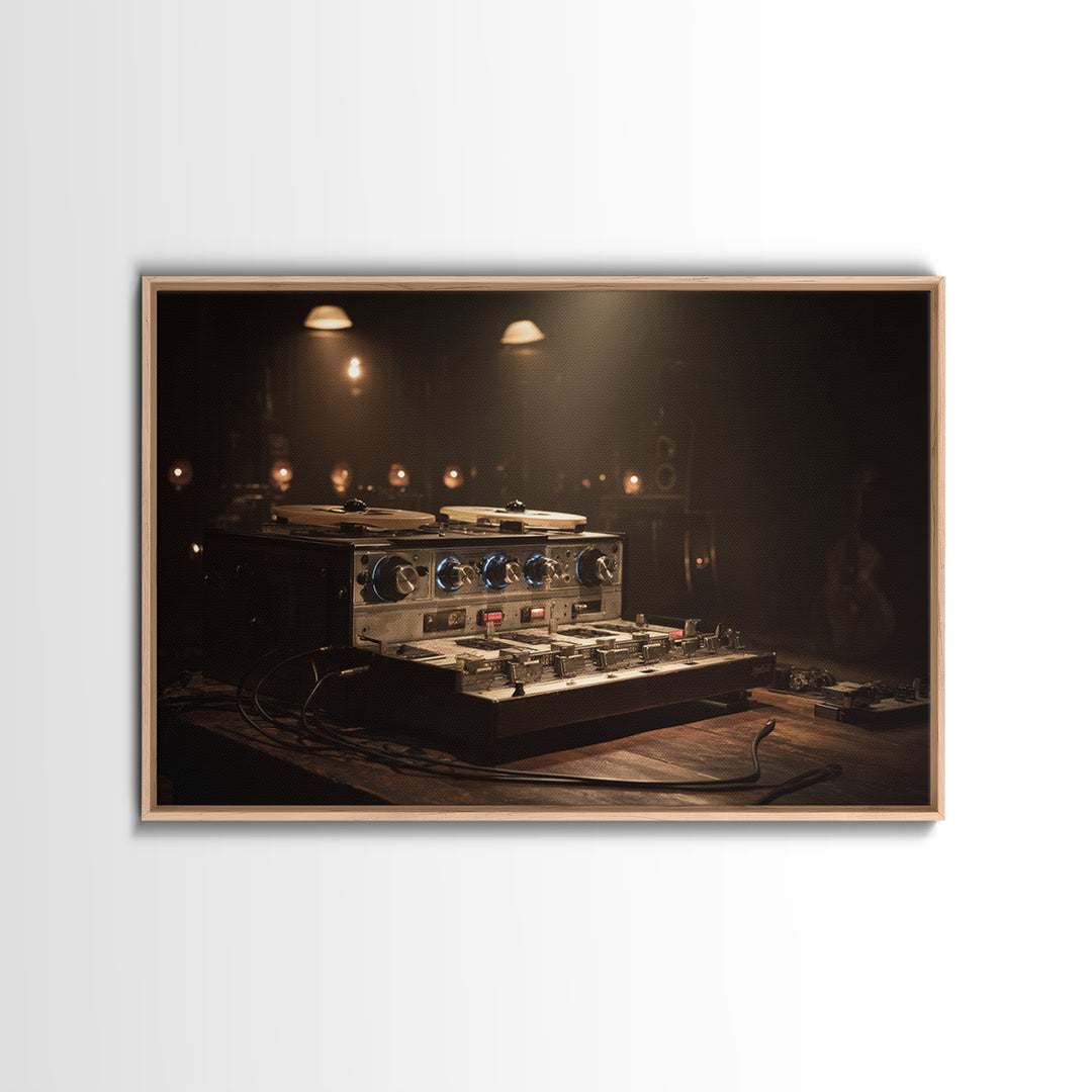 Reel to Reel Tape Machine Canvas Print, Recording Studio Art, Music Wall Art, Studio Decor, Fine Art, Analog, Musician Posters, RSA-3x2-54