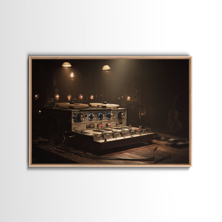 Reel to Reel Tape Machine Canvas Print, Recording Studio Art, Music Wall Art, Studio Decor, Fine Art, Analog, Musician Posters, RSA-3x2-54