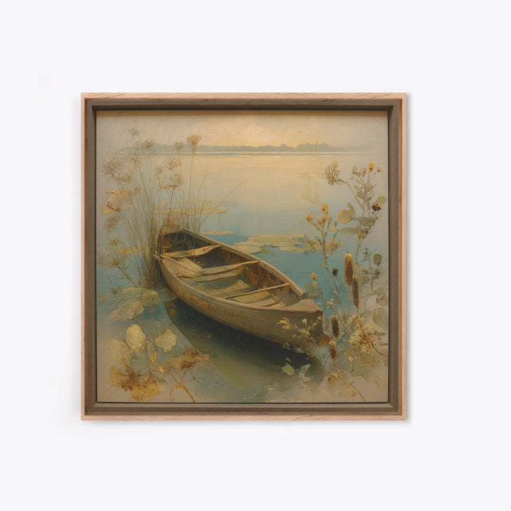 Winter Mountain Scene Framed Canvas Print, Rustic Art, Abstract Wall Art, Farmhouse Decor, Fine Art, Rustic, Landscape Art, RUS-1x1-47