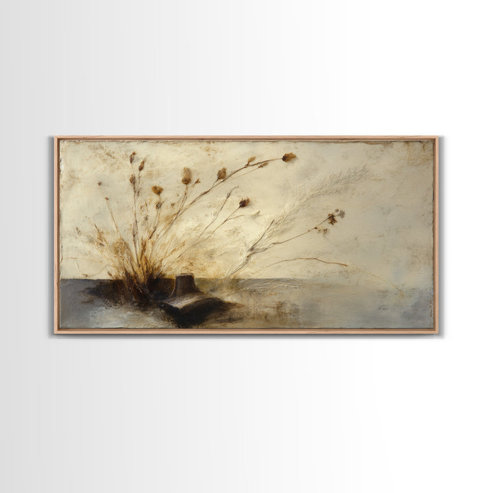 Wood Grain Abstract Framed Canvas Print, Rustic Art, Landscape Painting, Farmhouse Decor, Fine Art, Rustic, Modern Decor, RUS-2x1-100