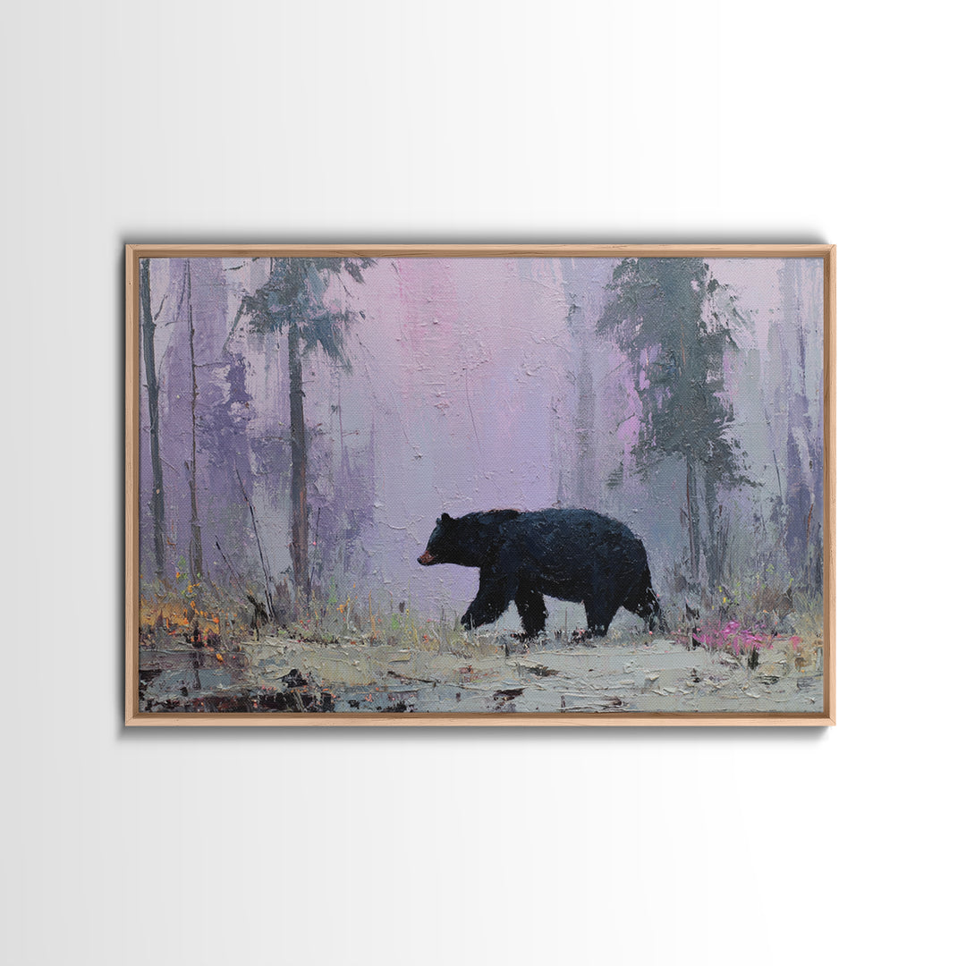 Buffalo Portrait with Western Texture Framed Canvas Print, Rustic Art, Digital Prints, Farmhouse Decor, Oil Painting, Rustic, RUS-3x2-2