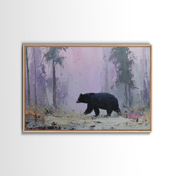 Buffalo Portrait with Western Texture Framed Canvas Print, Rustic Art, Digital Prints, Farmhouse Decor, Oil Painting, Rustic, RUS-3x2-2