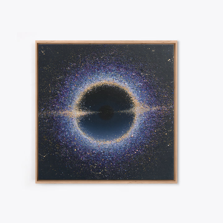 Black Hole with Radiant Accretion Ring Canvas Print, Space Art, Printable Art, Spa Decor, Fine Art, Serenity, Modern Decor, SAR-1x1-31