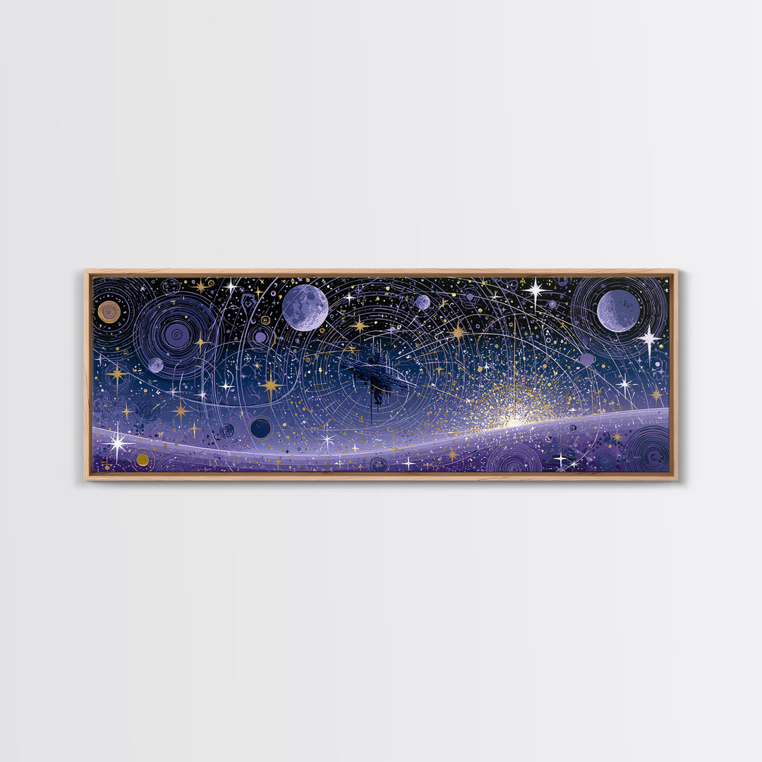 Space Station Silhouetted by Sunrise Canvas Print, Space Art, Abstract Wall Art, Spa Decor, Fine Art, Serenity, Fine Art Print, SAR-3x1-16